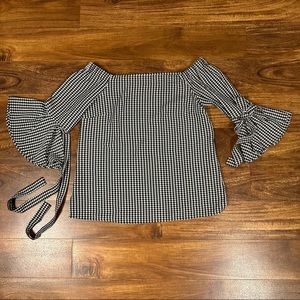 H&M Plaid Blouse Top